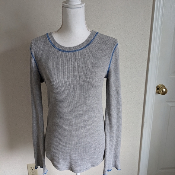 Free People Thermal Top w Zipper Sleeves - Picture 6 of 7